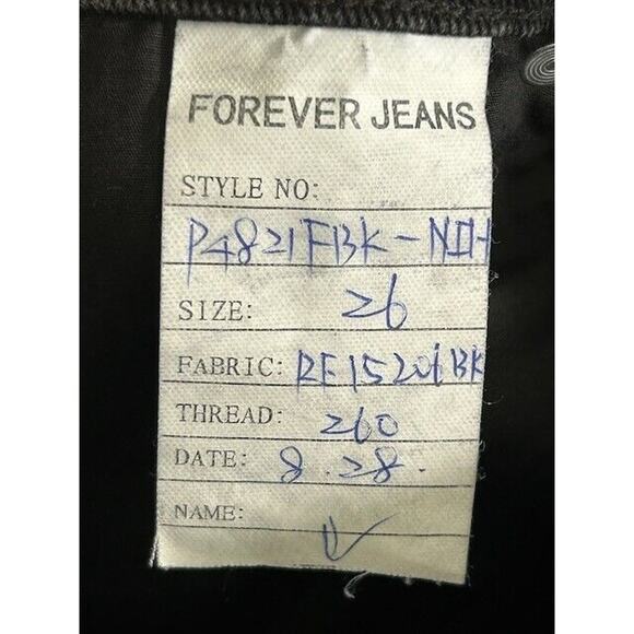 Pistola Gigi Cut Off Denim Shorts Distressed Frayed Hem Low Rise Black Size 26 - Picture 5 of 7